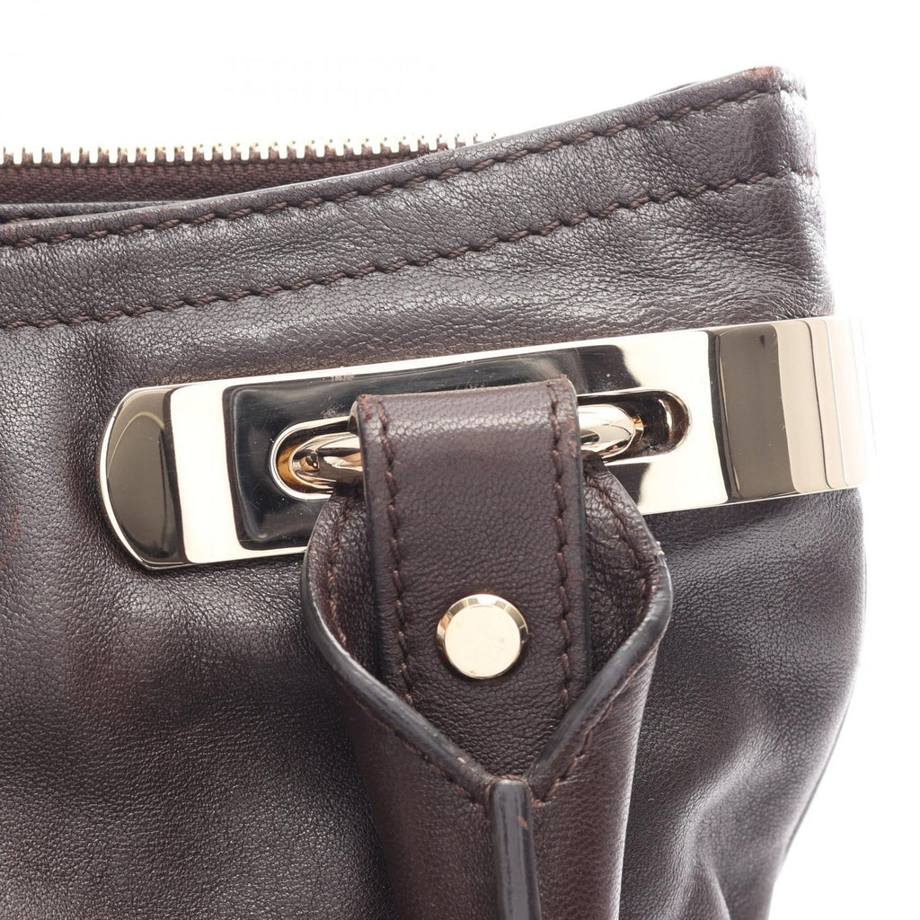Celine Tote Triomphe Dark Brown Leather — view 5