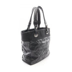 Chanel Tote Paris Biarritz PM Black Canvas Leather PM — view 2