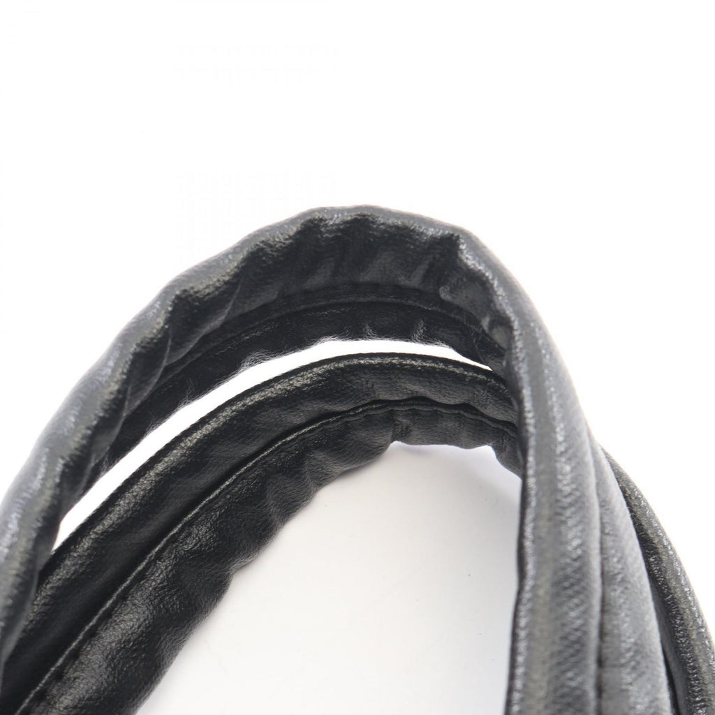 Chanel Tote Paris Biarritz PM Black Canvas Leather PM — view 8