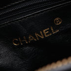 Chanel Shoulder Bag CC Logo Diamond Stitch Fringe Black Lambskin CC Mini Chain — view 4