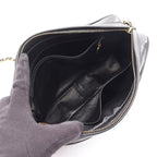 Chanel Shoulder Bag Quilted Fringe Black Lambskin Chain — view 3