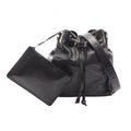 Chanel Shoulder Bag CC Logo Drawstring Black Lambskin CC Chain
