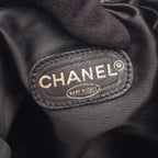 Chanel Shoulder Bag CC Logo Drawstring Black Lambskin CC Chain — view 4