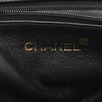 Chanel Shoulder Bag CC Logo Bias Stitch Tassel Black Lambskin Fringe — view 4