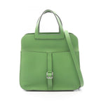 Hermes Handbag Halzan 25 2-Way Vert Yucca Leather