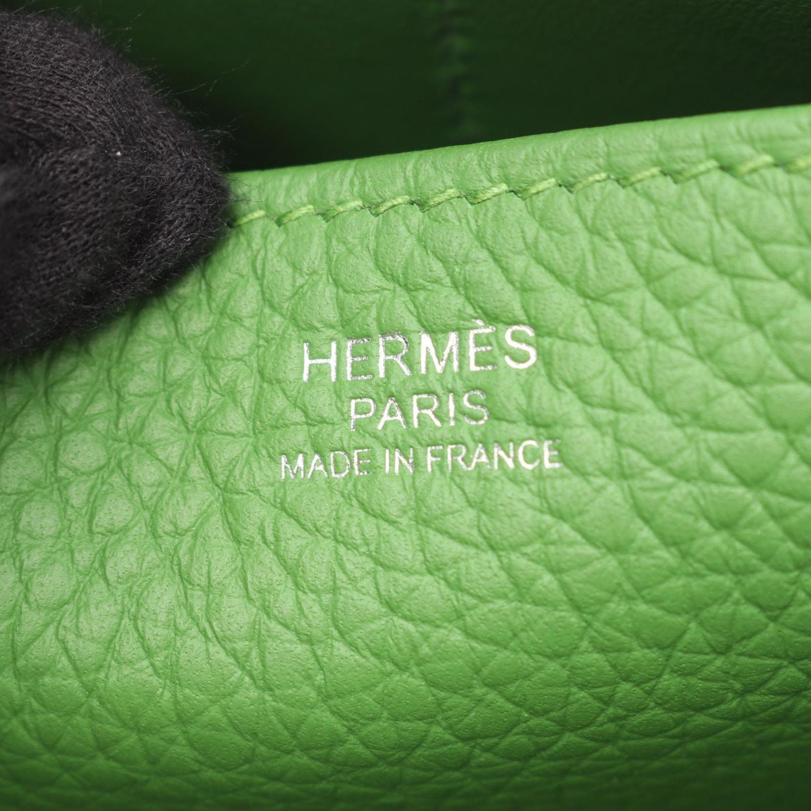 Hermes Handbag Halzan 25 2-Way Vert Yucca Leather — view 4