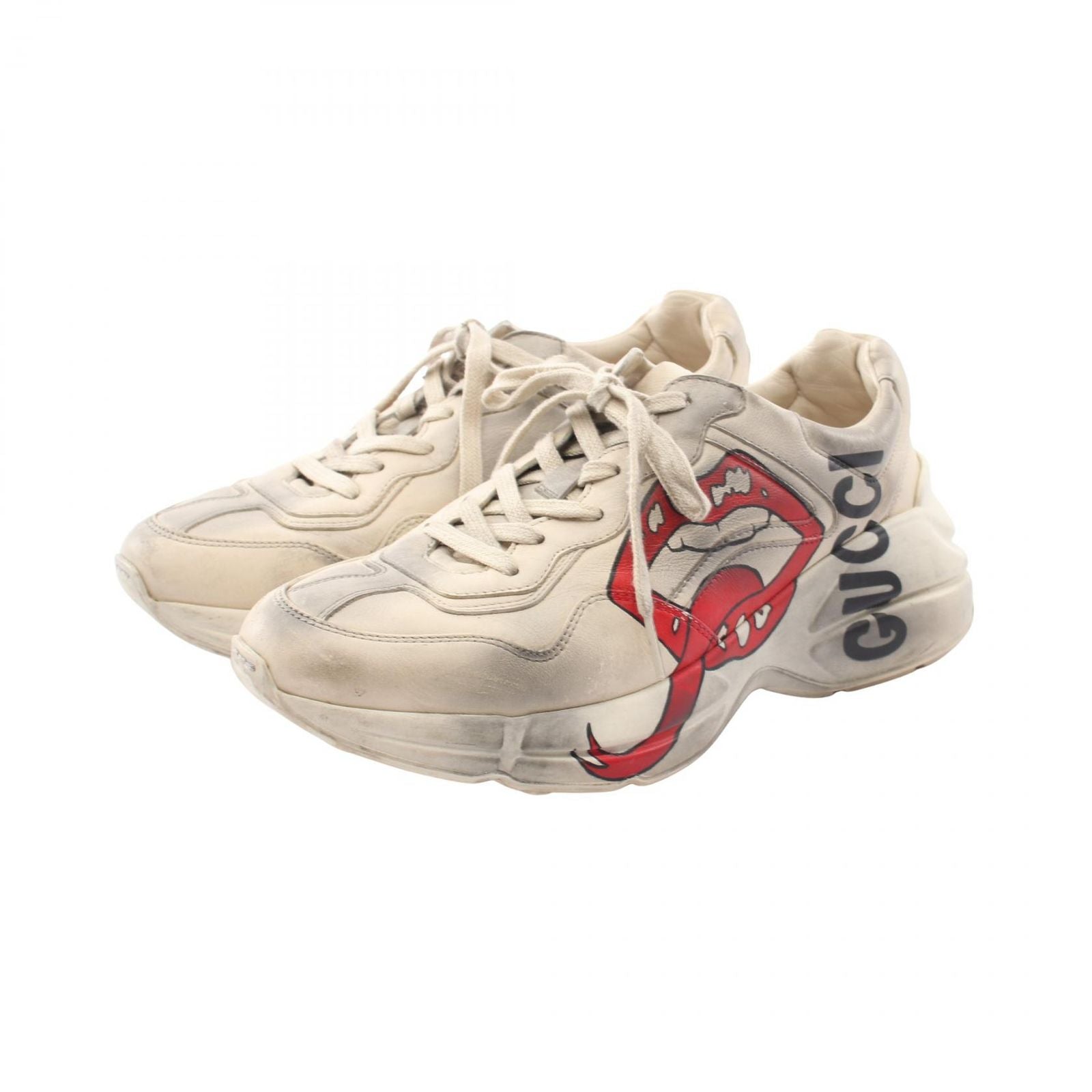 Gucci Sneakers Ryton Mouse Print Distressed Leather