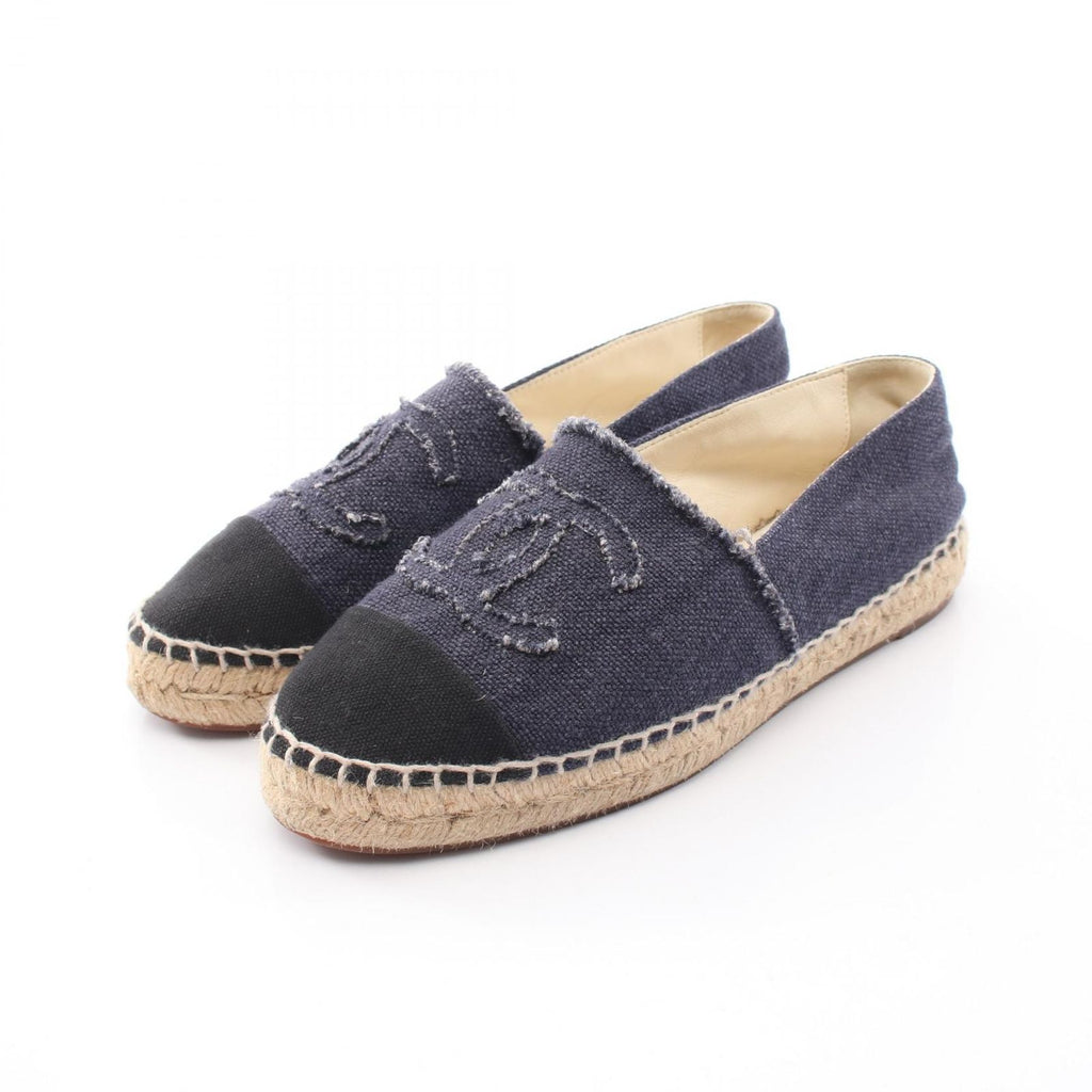 Chanel CC Logo Espadrilles Slip Ons Slipper