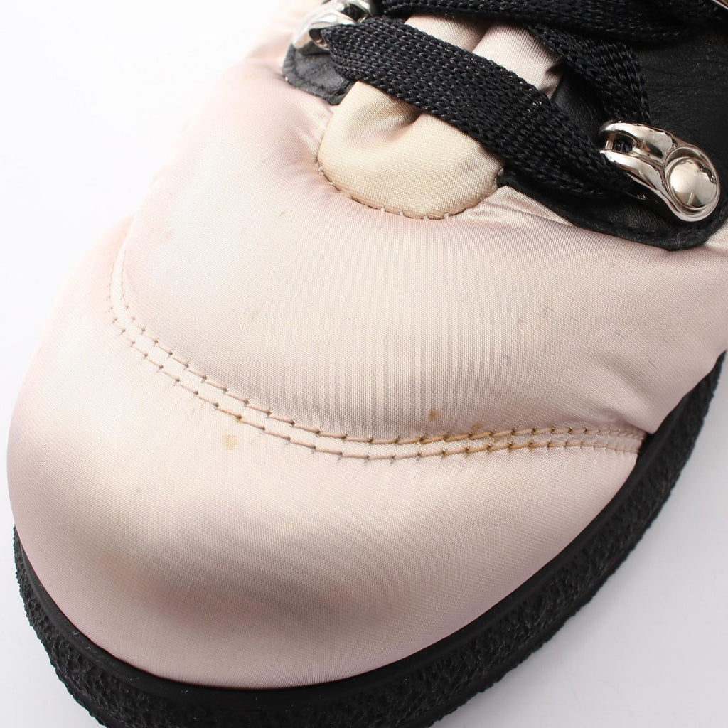 Chanel Boots Coconnege Winter Pink Beige Nylon Leather — view 9
