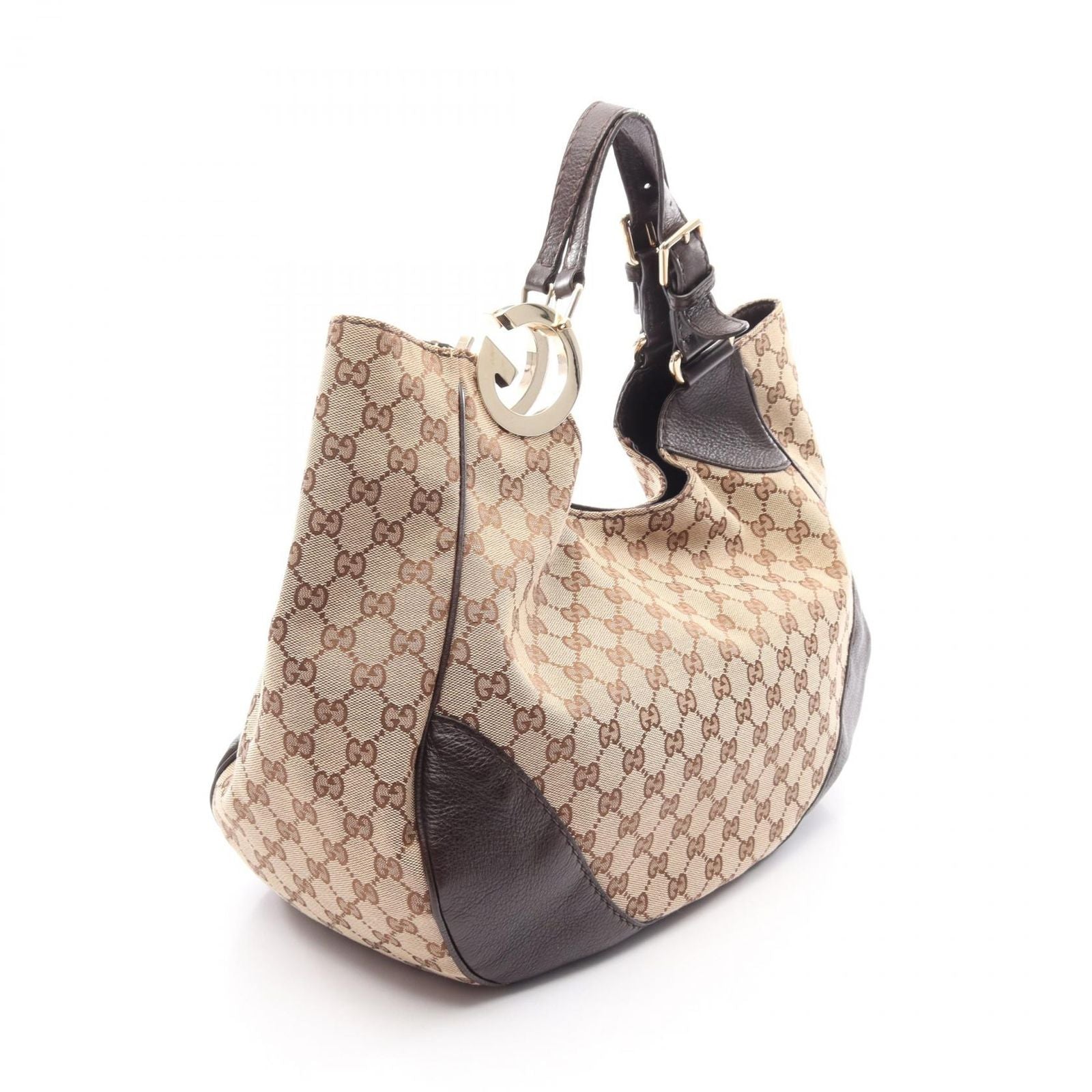 Gucci Shoulder Bag GG Canvas Beige Brown Charlotte Line — view 2