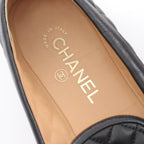 Chanel Loafers Quilted Black Lambskin CC Logo Charm — view 5