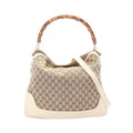 Gucci Shoulder Bag Diana Bamboo 2-Way Beige Ivory Canvas Leather
