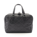 Chanel Quilted Bowling Bag Black Lambskin