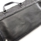Chanel Quilted Bowling Bag Black Lambskin — view 8