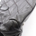 Chanel Quilted Bowling Bag Black Lambskin — view 7
