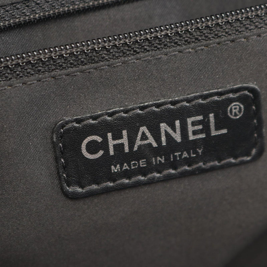 Chanel Quilted Bowling Bag Black Lambskin — view 4