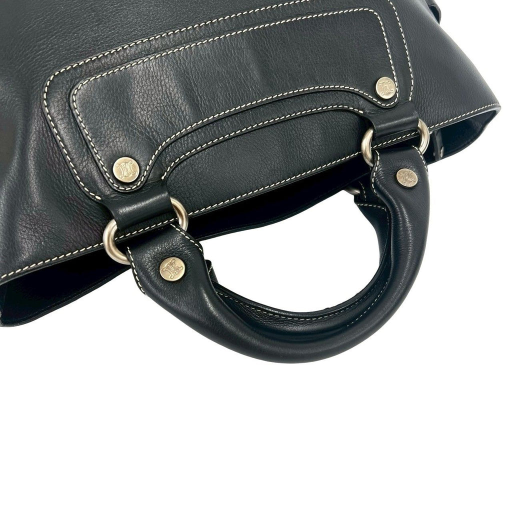 Celine Boogie Leather Boston Bag Mini Tote Black — view 4