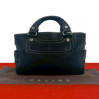 Celine Boogie Leather Boston Bag Mini Tote Black