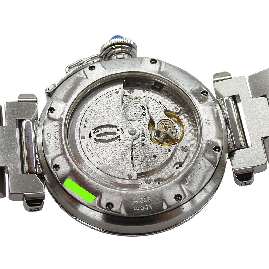 Cartier Watch Pasha Power Reserve GMT Date Automatic Winding at Stainless Steel — view 8