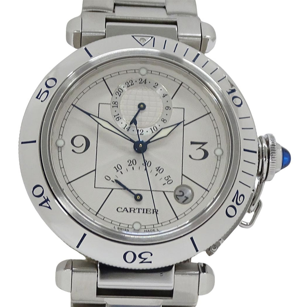 Cartier Watch Pasha Power Reserve GMT Date Automatic Winding at Stainless Steel — view 2