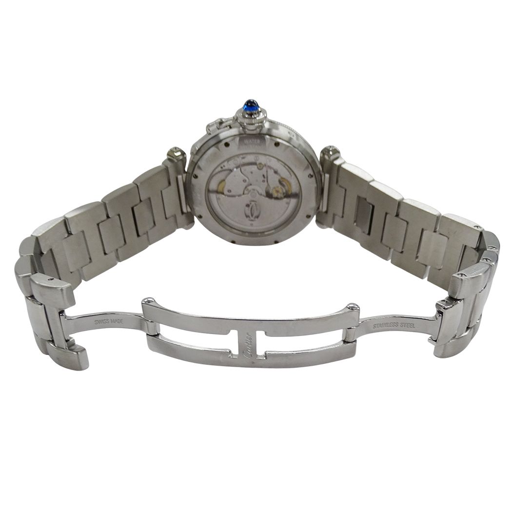 Cartier Watch Pasha Power Reserve GMT Date Automatic Winding at Stainless Steel — view 4