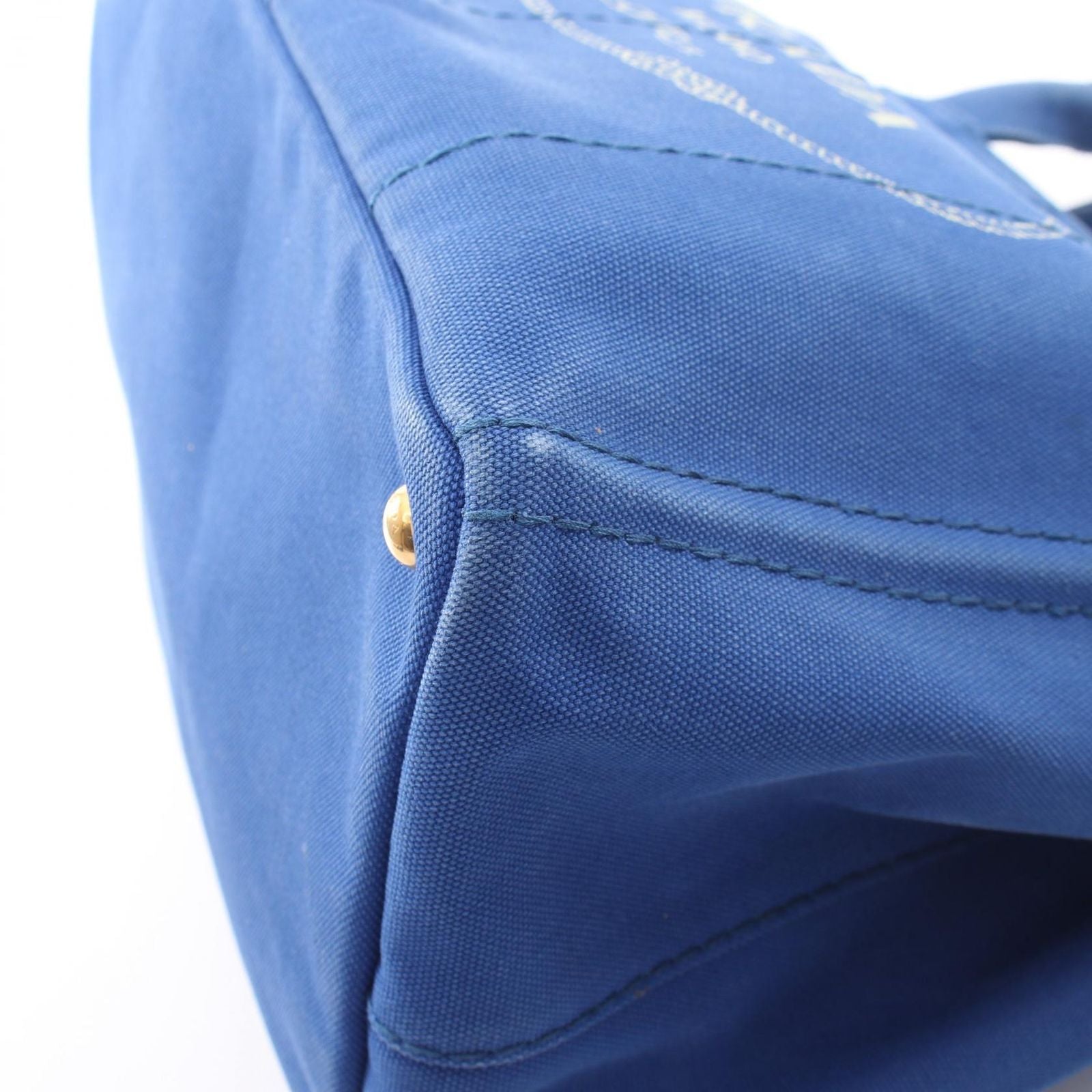Prada Tote Canapa 2-Way Blue Canvas — view 7