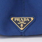 Prada Tote Canapa 2-Way Blue Canvas — view 5