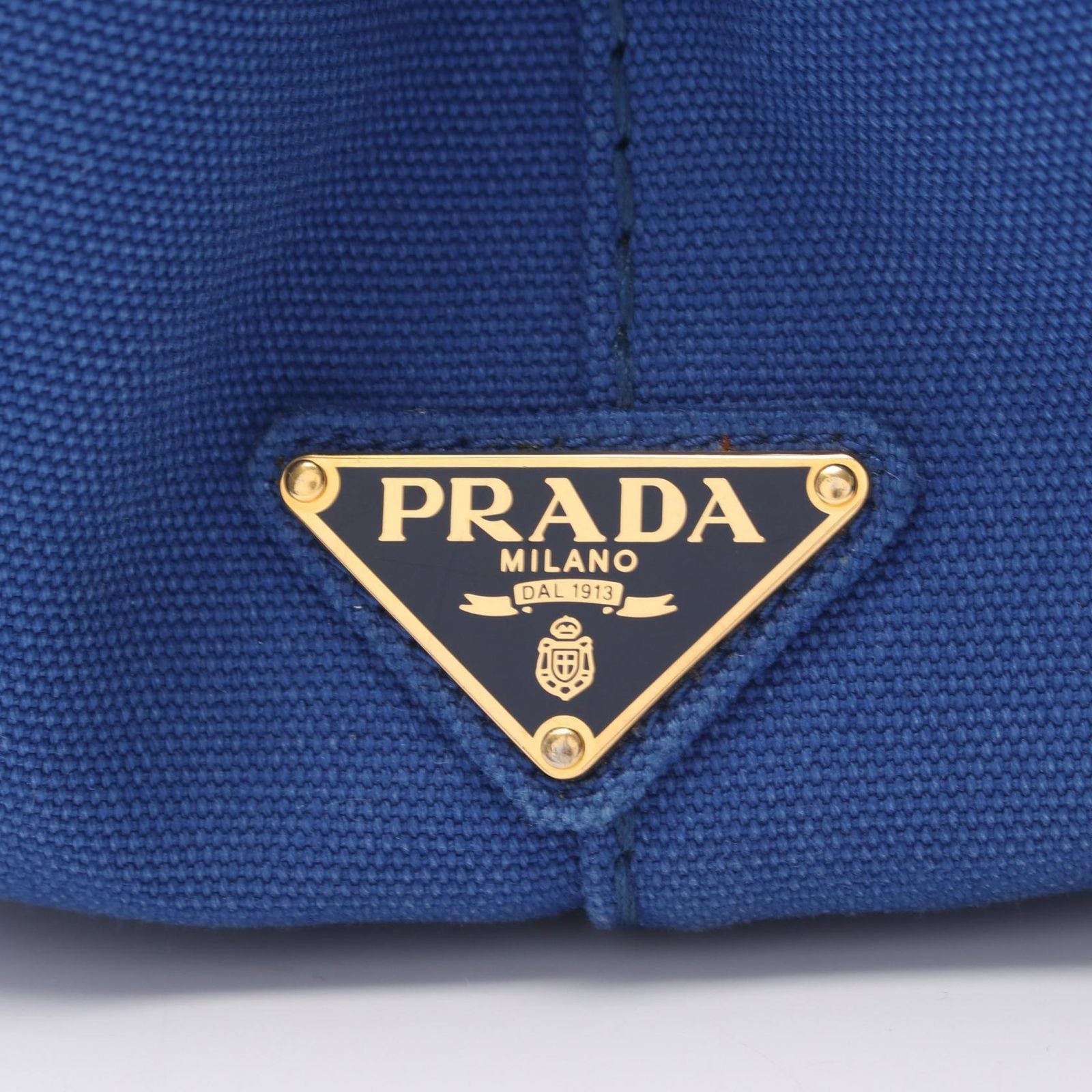 Prada Tote Canapa 2-Way Blue Canvas — view 5
