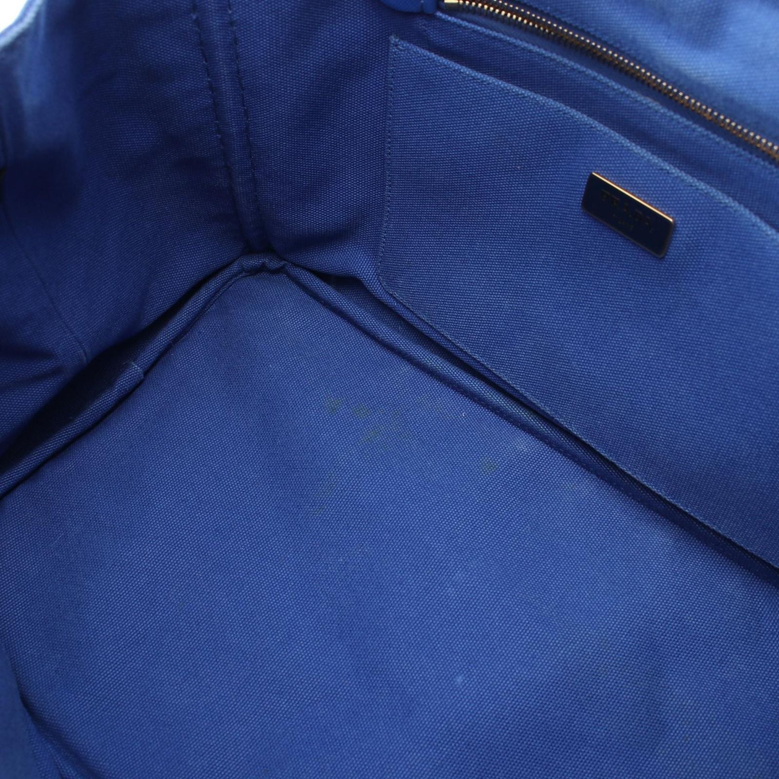 Prada Tote Canapa 2-Way Blue Canvas — view 9