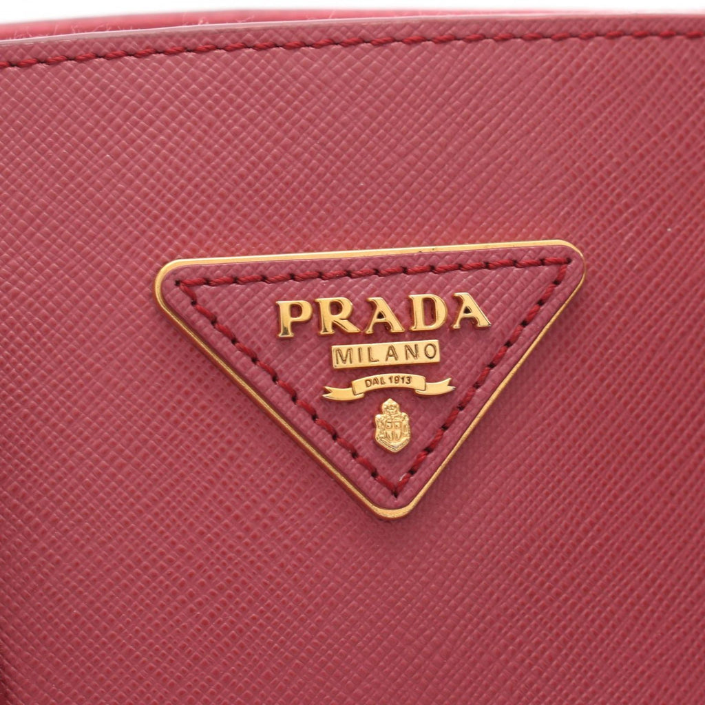 Prada Handbag Galleria 2-Way Pink Saffiano Leather Hand — view 5