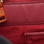 Prada Handbag Galleria 2-Way Pink Saffiano Leather Hand — view 9
