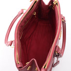 Prada Handbag Galleria 2-Way Pink Saffiano Leather Hand — view 3