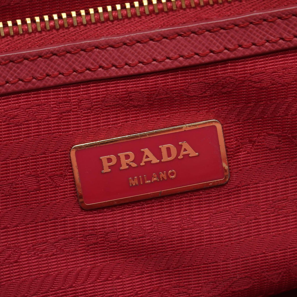 Prada Handbag Galleria 2-Way Pink Saffiano Leather Hand — view 4