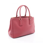 Prada Handbag Galleria 2-Way Pink Saffiano Leather Hand — view 2