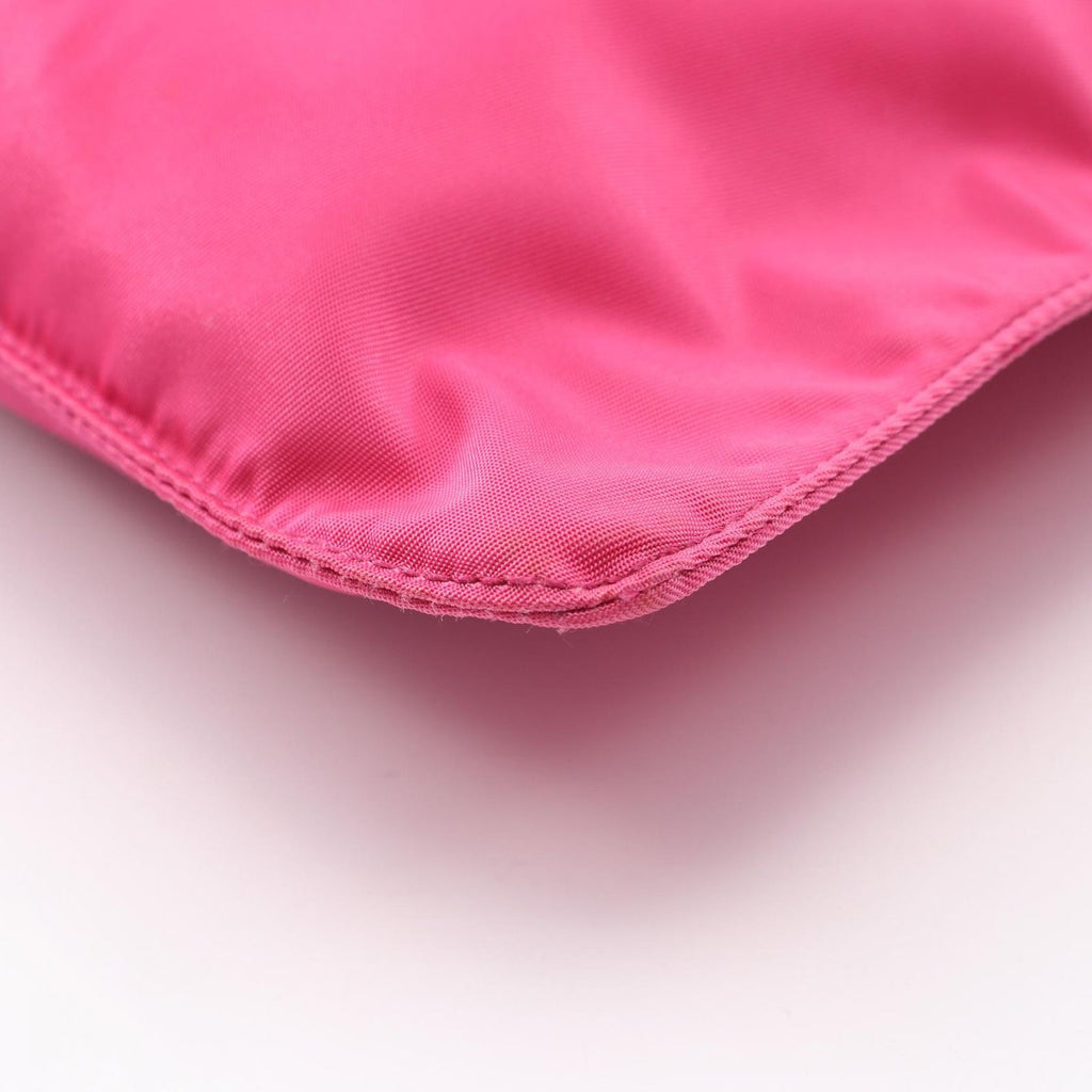 Prada Shoulder Bag Vela Sport Pink Nylon Leather Triangle Logo — view 9
