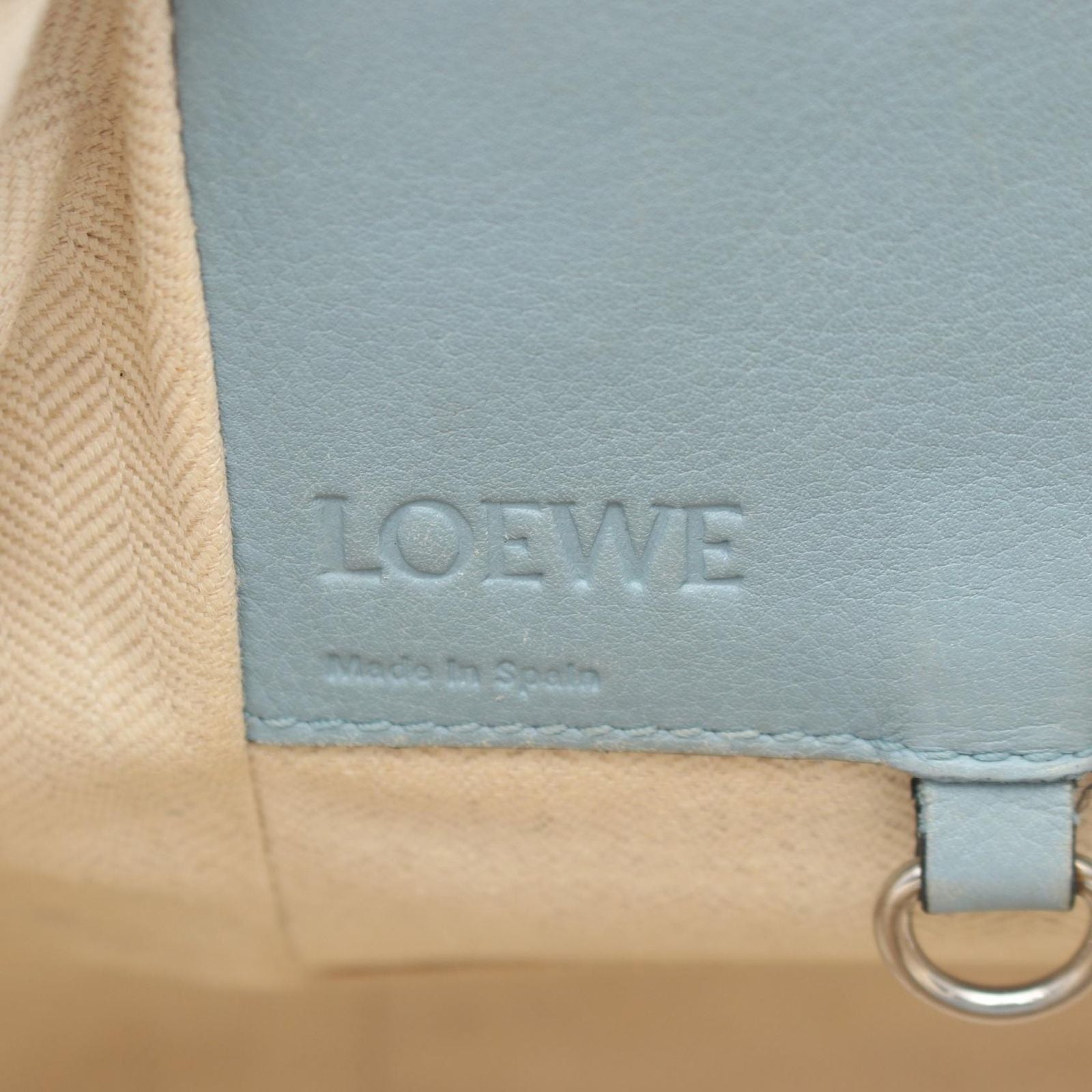 Loewe Handbag Hammock Small 2-Way Light Blue Leather — view 4