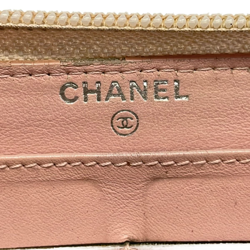 Chanel Wallet Light Pink CC Logo Zip Around — view 5