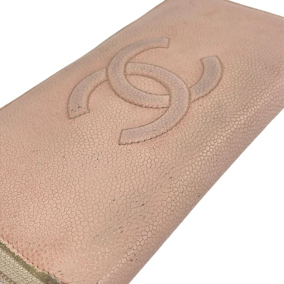 Chanel Wallet Light Pink CC Logo Zip Around — view 6