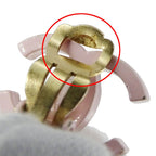 Chanel Earrings Metal Pink CC Logo Swing — view 8