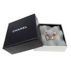 Chanel Earrings Metal Silver Multicolor Ladybug Unique 04 — view 6