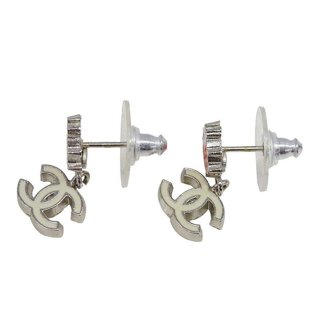 Chanel Earrings Metal Silver Multicolor Ladybug Unique 04 — view 2