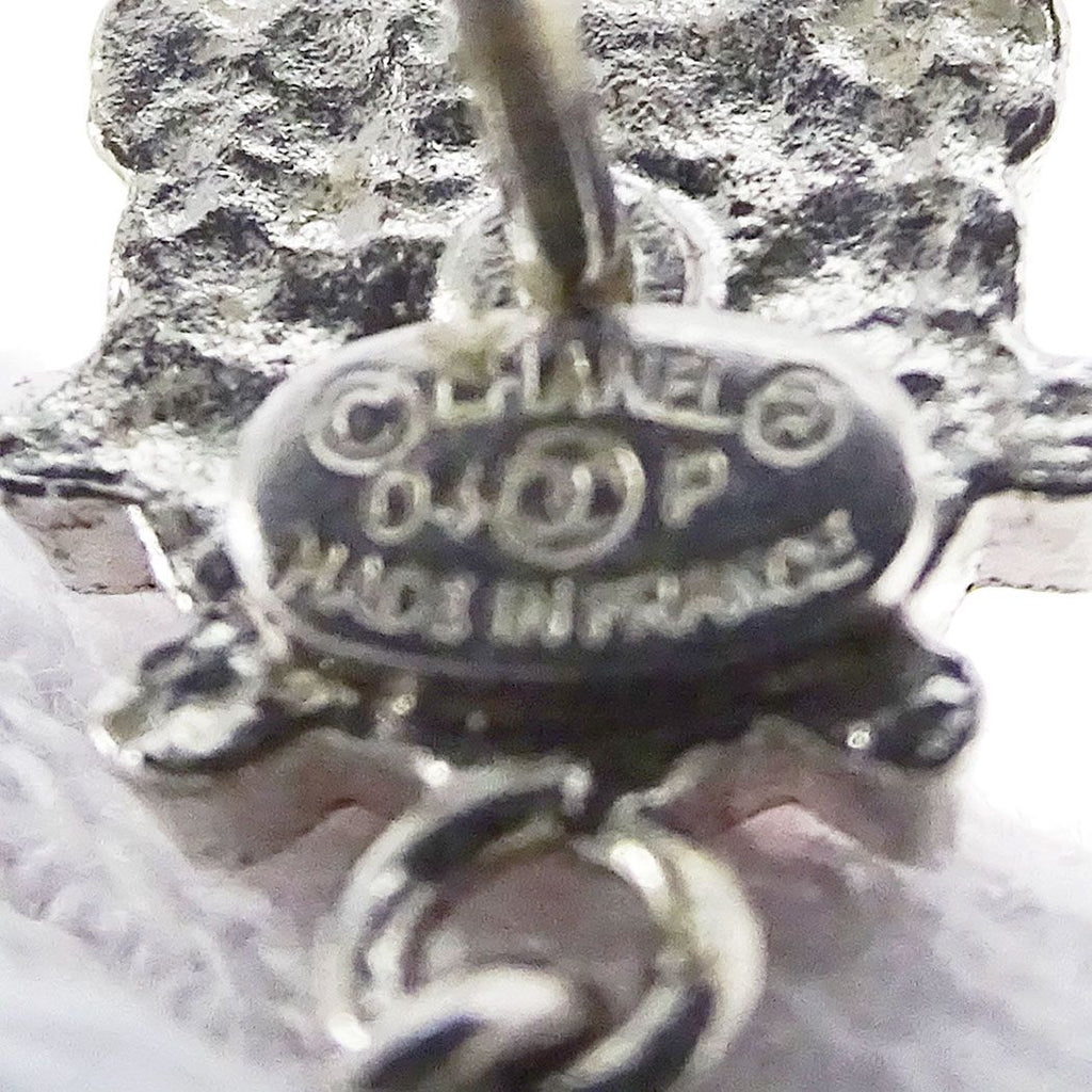 Chanel Earrings Metal Silver Multicolor Ladybug Unique 04 — view 5