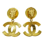 Chanel Earrings Gold Large Presence CC Logo 94 — view 2