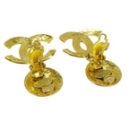 Chanel Earrings Gold Large Presence CC Logo 94 — view 3