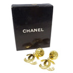 Chanel Earrings Gold Large Presence CC Logo 94 — view 5