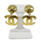 Chanel Earrings Gold Large Presence CC Logo 94 — view 4