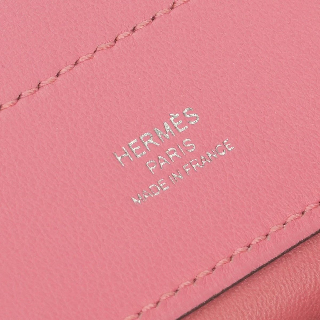 Hermes Aline Mini Shoulder Bag Swift Rose Azalee Pink Silver Veau — view 7