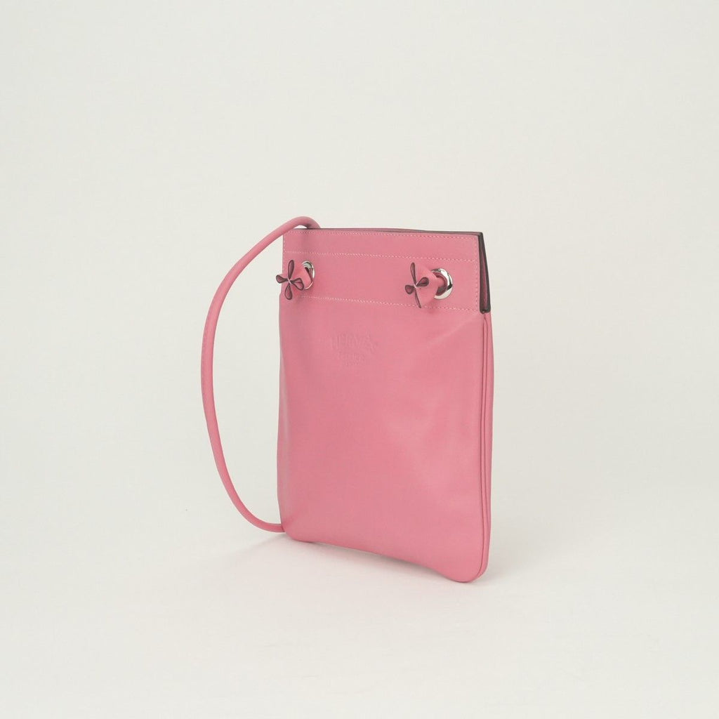 Hermes Aline Mini Shoulder Bag Swift Rose Azalee Pink Silver Veau — view 2