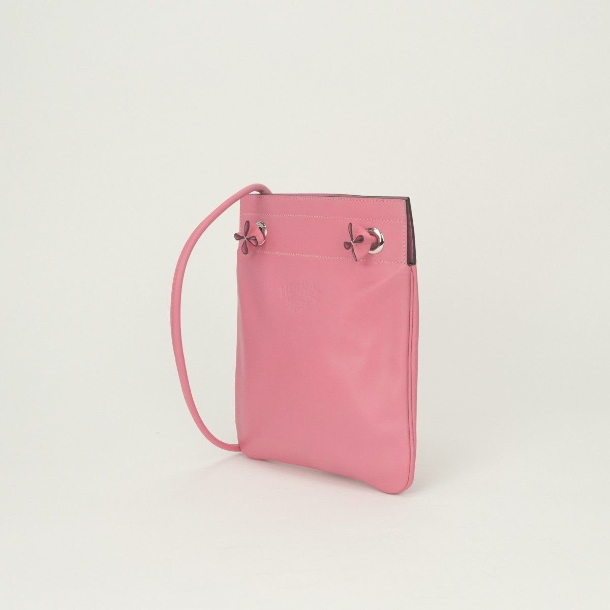Hermes Aline Mini Shoulder Bag Swift Rose Azalee Pink Silver Veau — view 2