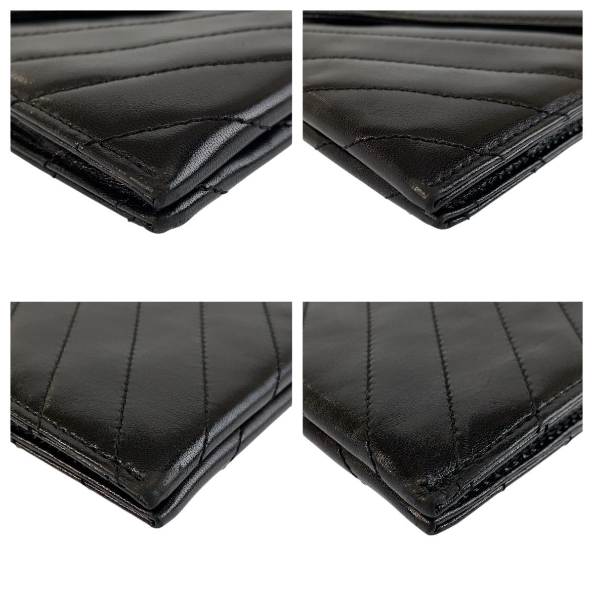 Saint Laurent Vintage Stitch Black Clutch — view 4